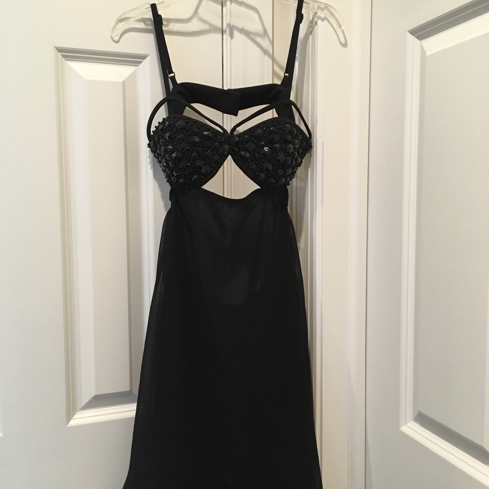 Nasty Gal Rehab Black Cutout Dress Size Small